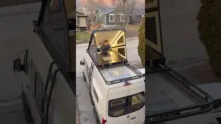Hard Sided Carbon Fiber Wedge Tent Is On! #vanbuild #vanlife #trending
