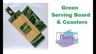[154] Serving board and coasters