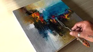 Relaxing Art / Abstract Painting Demo / Acrylic Painting Technique 