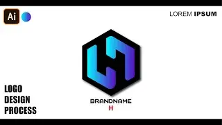 Modern H Letter Logo Design In Adobe Illustrator | Polygon Logo Design || With Inaa Graphics ||