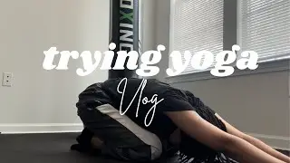 Trying yoga, and mini workout 