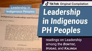 Leadership in Indigenous Philippine Peoples | Bontoc, Ifugao, Kalinga