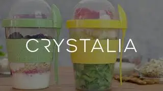 Crystalia Take & Go Yogurt Cups | Healthy breakfast cereal and milk/yogurt container on-the-go.