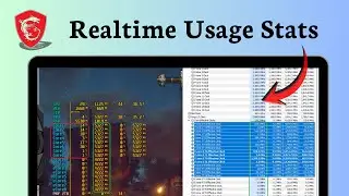 How to display CPU usage MSI Afterburner (Precision Tracking)