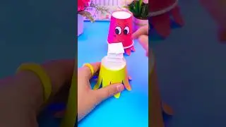 🐙BOUNCE! DIY OCTOPUS CRAFT That JUMPS &mdash; So Cool and Creative! ✨🥤 #learning