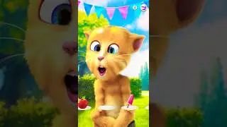 MY TALKING GINGER | Cat eating🥨🍆🍰🧸🍣🍕 #shorts #talkingginger #feed #catlover #cute