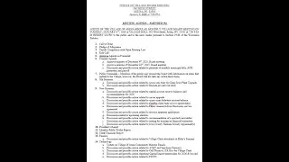 January 5, 2026 Village of Arena Regular Monthly Board Meeting 7pm