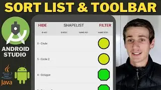 Сортировка списка просмотра Учебное пособие по Android Studio + Панель инструментов с кнопками &laquo;П...