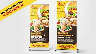 How to make a roll up banner design ideas || Creative event standee in coreldraw tutorial