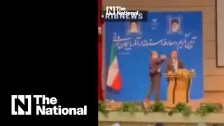 Watch: Iranian governor slapped during speech in rare security breach