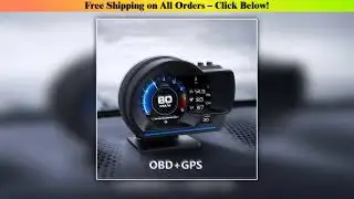 Head Up Display OBD2+GPS Smart Gauge Car HUD Speedometer Turbo RPM Alarm for Car Truck Wholesale