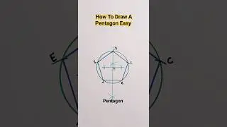 Very Easy!! How To Draw A Pentagon #pentagon #drawing #shorts #viral #easy #geometry