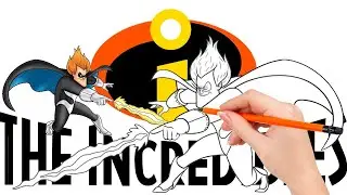 How to draw Syndrome _ Buddy Pine _ Incrediboy - The Incredibles