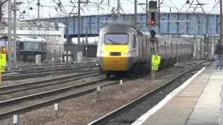 43302 + EC64 + 43320 1E13 Inverness to London KX at Doncaster 05/04/2014