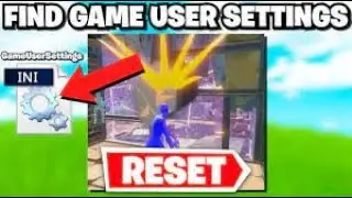 how to reset game user settings