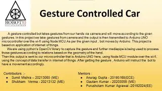 Gesture Controlled Bot