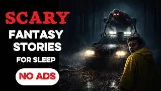 🛑 NO ADS 🛑 6 HOURS of FANTASY Horror Stories to Fall Asleep To | Gentle Rain + Black Screen