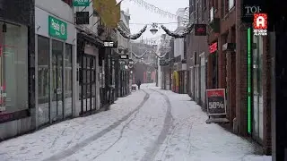 Kou en sneeuw bepalen het straatbeeld in Alphen aan den Rijn