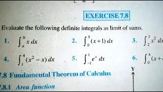 12 th (NCERT) Mathematics-INTEGRATION  (CALCULUS) EXERCISE-7.8 (Solution)|Pathshala (Hindi)