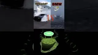 BMW M3 😈 VS DODGE CHALLENGER HELLCAT 💀 SRT #shorts #bmw #dodgechallenger