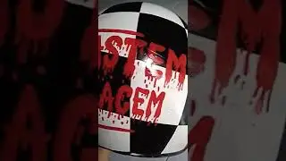 Mengecat helm dengan kuas buat tugas seni #helmet #kustompaint #shortvideo #shorts #mountinghelm