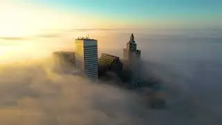 Morning Fog Engulfs Providence Skyline