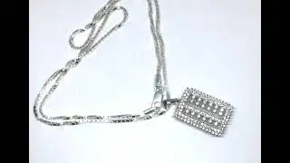 AD Silver Brick Necklace