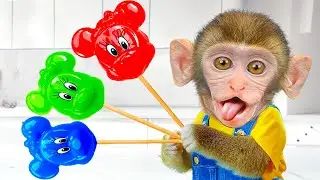 Hero Monkey CoCa Saves Duckling and Celebrates with Rainbow Jelly!