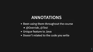 Intro To Java - Annotations