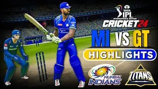 Cricket 24 Gameplay : IPL 2025 GT vs MI 💥 Hardik Pandya DESTROYS with Bat & Ball | Ar Games League