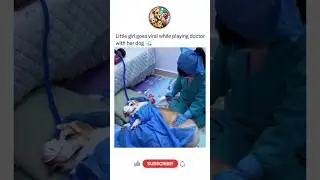 Little Girl Goes Viral Playing Doctor With Her Dog 🩺🐶 | Heartwarming Twist! #viraldog #viralcats