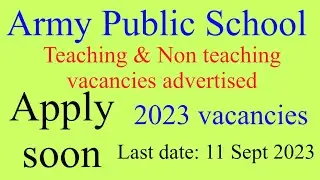 APS vacancy || All subjects || Teaching &Non Teaching vacancies advertised