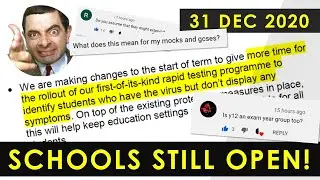 Schools Still Open from 4th Jan 2021 - but a Staggered Return for Students