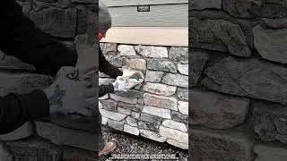 Filling stone wall joints neatly using Work tool Grout Bag Applicator #tool #worktool