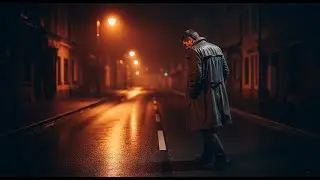 Instant Peace of Mind Man walking alone on an empty street at night & Relaxing Music, Anxiety Relief