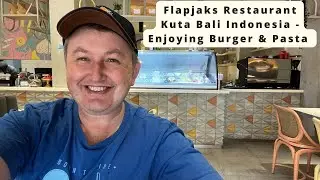 Review of Flapjaks Restaurant Kuta Bali Indonesia - Burgers in Kuta | Bali Travel Vlog |