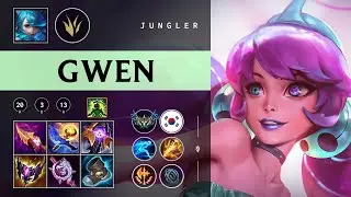 Gwen Jungle vs Brand - KR Challenger Patch 26.01