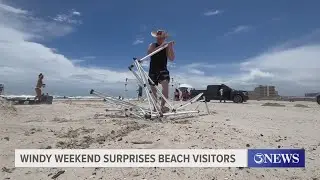 Windy weekend surprises beachgoers