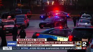 Police dispatch calls made moments after detective shot