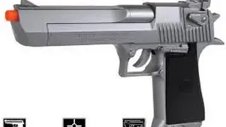 (Quitest review ever )Cybergun  44 Magnum Desert Egale spring pistol review AirsoftAl