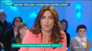 Salvini: 'Sto con i lavoratori contro le rom' e Fratoianni lo attacca :'Sei un barbaro'