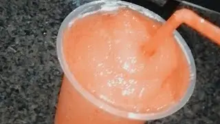 Strawberry slush for summer season with frozen strawberries #easy #easyrecipes #strawberryslush