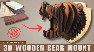 3D Wooden Bear Mount – My Most Satisfying Project Yet (No CNC Required!)