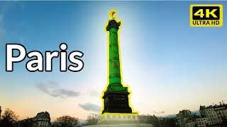 Walk in Paris | Place de la Bastille | Chatelet | Paris 4k - Paris, France 🇫🇷