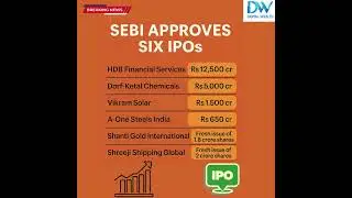 SEBI has approved six new IPOs