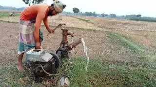 water pump mechanism starring village life dieail pumping China full power engine new village24