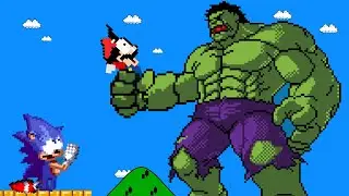 Mario's Battle Mayhem: What if Mario, Sonic vs Hulk Maze | Game Animation