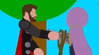 Thor vs Thanos (Avengers Infinity war Stick nodes Animation)
