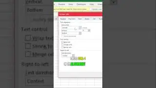 Don't Merge Centre Cell in Excel