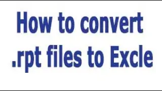 How to convert .rpt files to .xls - Tds Tax India | .rpt files to excel without software